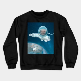 Baby Astronaut with Teddy Bear Crewneck Sweatshirt